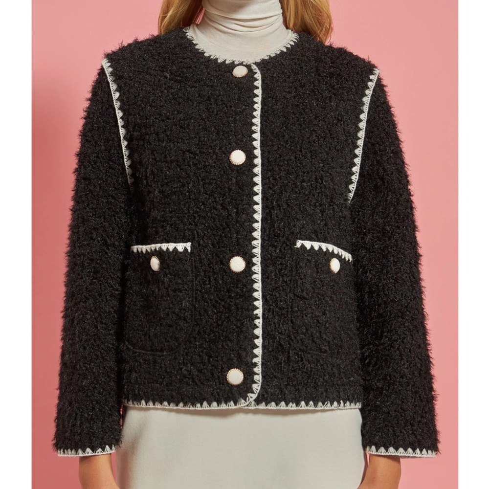 English Factory Faux Shearling Jacket